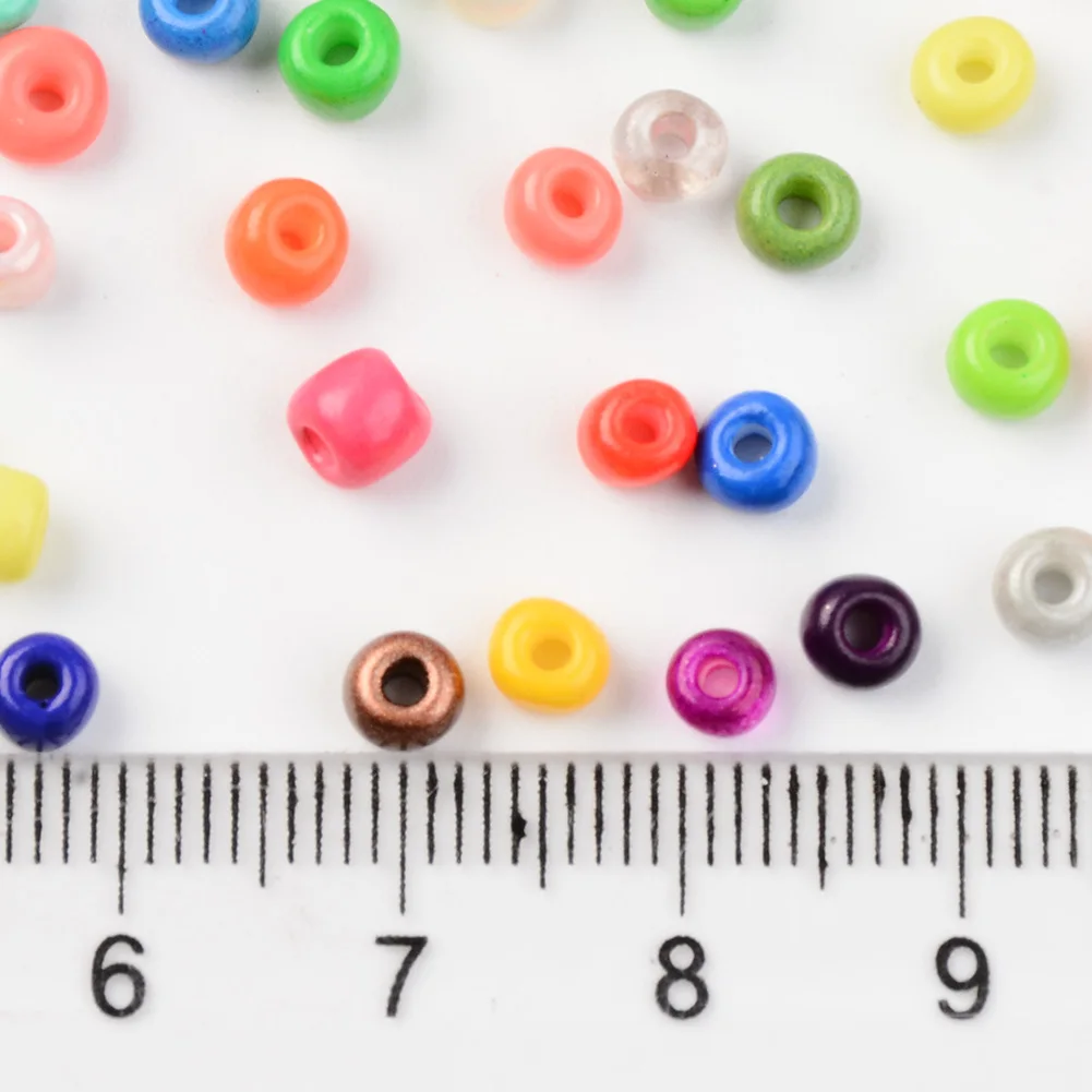 Pandahall 8/0 Mixed Style Glass Round Seed Beads