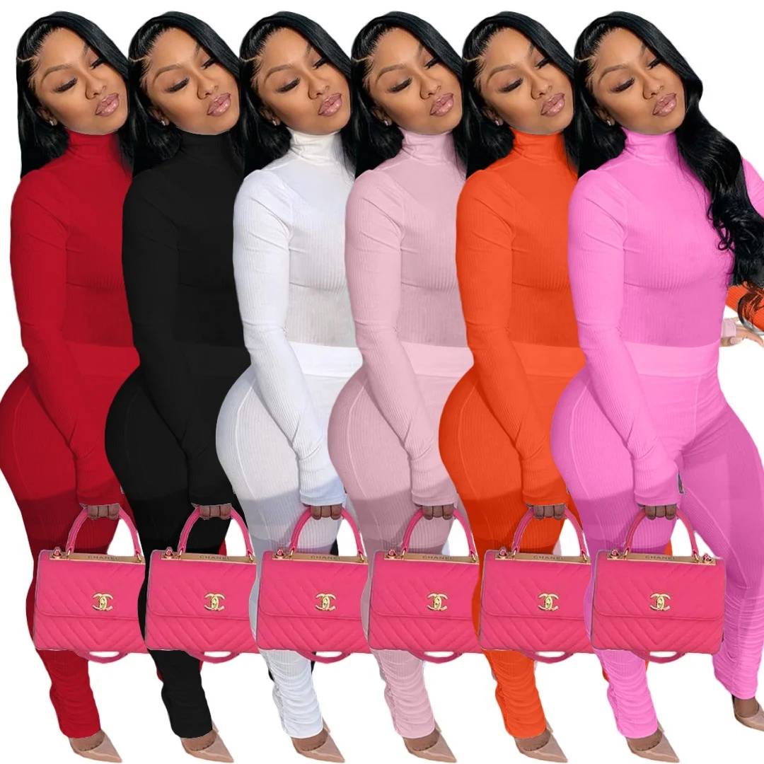 Hot Sale black women trouser and blouse solid color turtleneck pleated sweater with long sleeve ladies 2 piece sets, As picture or customized make
Hot Sale black women trouser and blouse solid color turtleneck pleated sweater with long sleeve ladies 2 piece sets, As picture or customized make