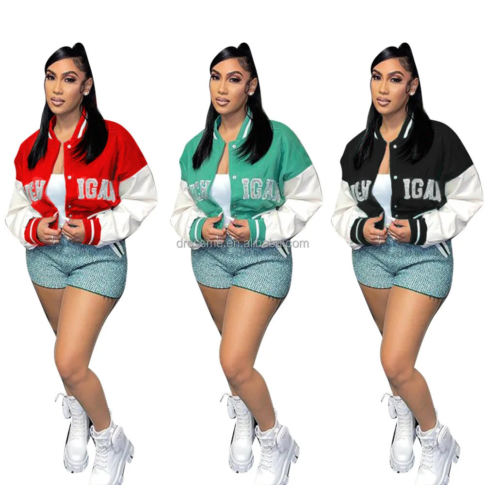 MT241-91192 Baseball Jackets Fashion Winter Clothes Letter Printed Long Sleeve Fall winter Clothing 2021 Women Coat wholesale
MT241-91192 Baseball Jackets Fashion Winter Clothes Letter Printed Long Sleeve Fall winter Clothing 2021 Women Coat wholesale