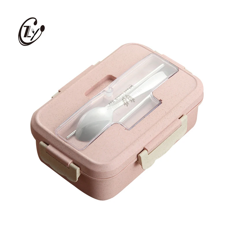 Reusable 3 Compartment Food Container Biodegradable Wheat Straw Lunch Box With Spoon Chopsticks, Pink/blue/green 
Reusable 3 Compartment Food Container Biodegradable Wheat Straw Lunch Box With Spoon Chopsticks, Pink/blue/green