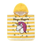 Wholesale Kids Cartoon Sand Free Beach Bath Towels, Pure Printed Children Hooded Beach Towel