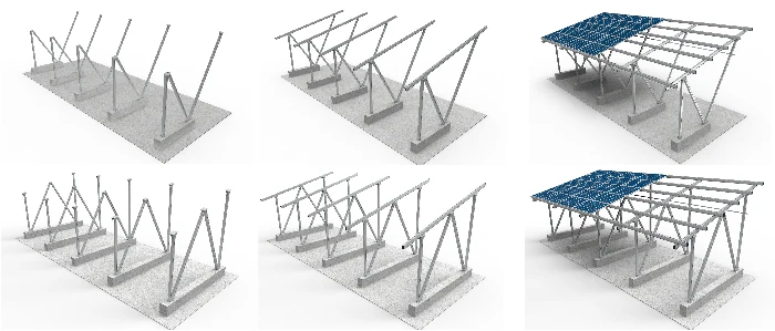 Carport Solar Energy Mounting System Installation\ Carport Solar Energy Mounting System Installation\