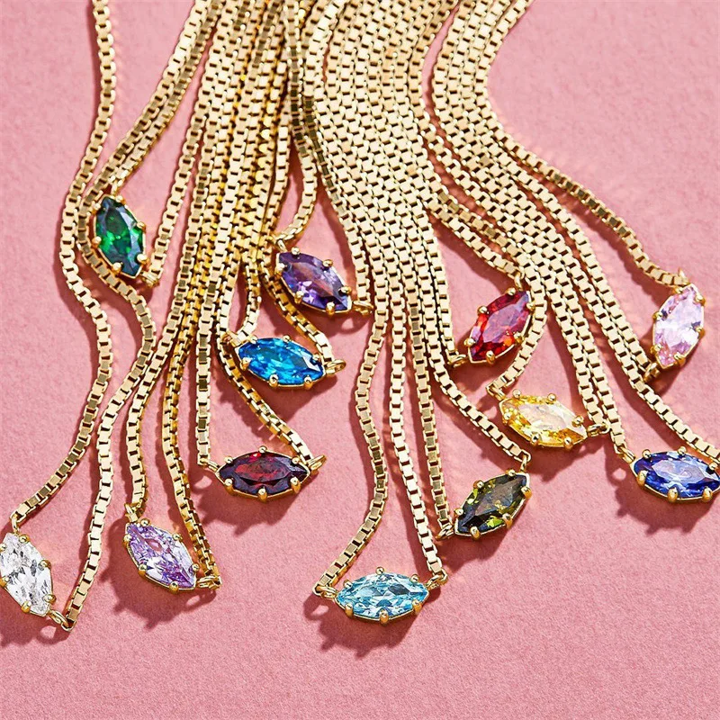 Bestone horse eye pendant necklace female copper plated chain necklace birthstone cz charm zircon pendant necklace
Bestone horse eye pendant necklace female copper plated chain necklace birthstone cz charm zircon pendant necklace