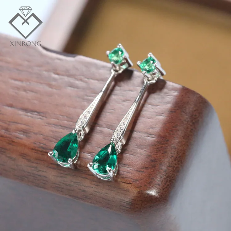 The factory sells classic Zambian colours emerald ohrringe lab grown emerald green earrings jewelry for Party
The factory sells classic Zambian colours emerald ohrringe lab grown emerald green earrings jewelry for Party