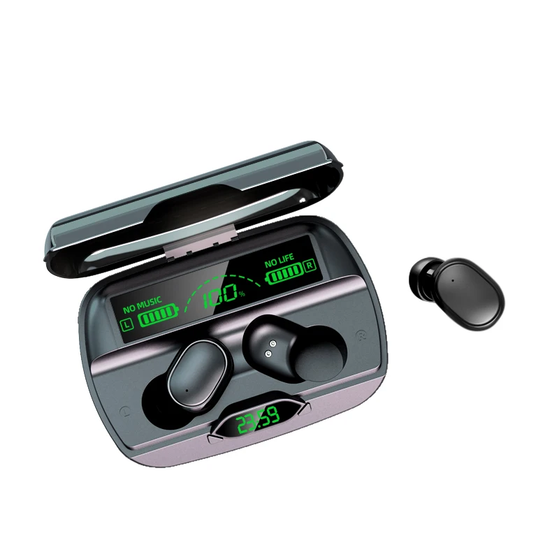 2021 New G6 TWS 5.1 Headphones Sports Wireless LED Display IPX7 Waterproof Earbuds with Charge Case, Black
2021 New G6 TWS 5.1 Headphones Sports Wireless LED Display IPX7 Waterproof Earbuds with Charge Case, Black