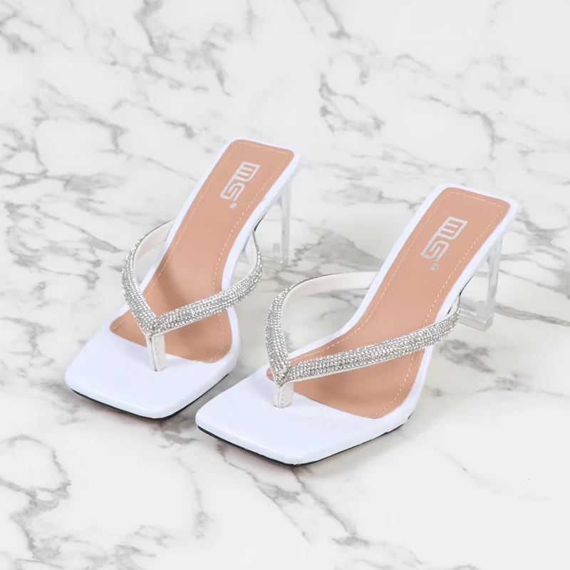 Women's shoes 2021 summer fashion square toe rhinestone high heel sandals feminine transparent thick heel large size sandals, White black pink
Women's shoes 2021 summer fashion square toe rhinestone high heel sandals feminine transparent thick heel large size sandals, White black pink
