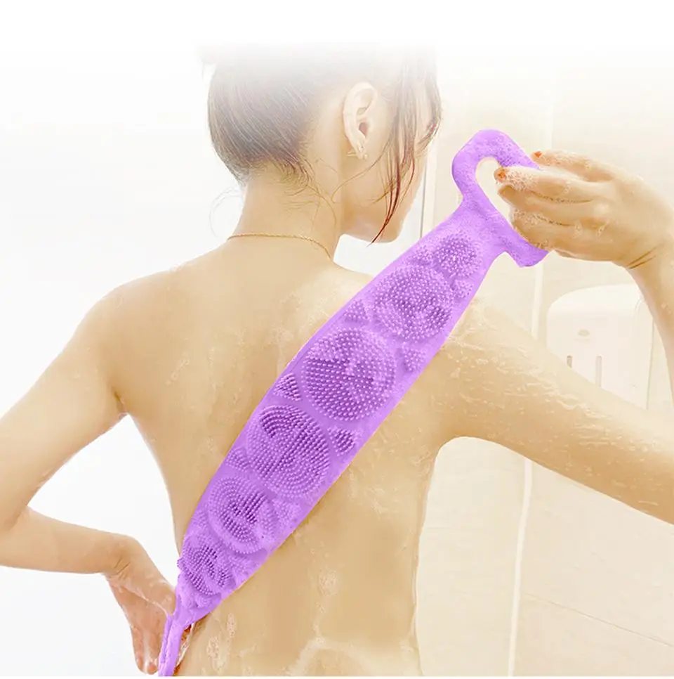 Silicone Gel Scrub Bath Brush Strip Massage Back Rubs Bathing Tape Long Back Rubbing Sided Silicone Scrub Body Skin Bathroom, As photo
Silicone Gel Scrub Bath Brush Strip Massage Back Rubs Bathing Tape Long Back Rubbing Sided Silicone Scrub Body Skin Bathroom, As photo