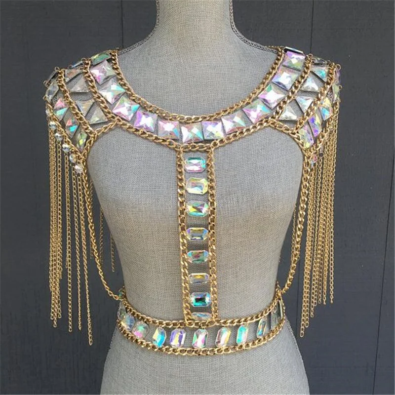B34455A 2019 Wholesale shoulder jewelry shoulder body chain sequin tops, Picture
B34455A 2019 Wholesale shoulder jewelry shoulder body chain sequin tops, Picture
