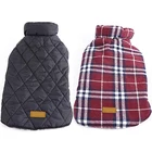 Custom luxury high quality comfortable waterproof windproof double-sided pet clothes winter dog vest keep warm coat