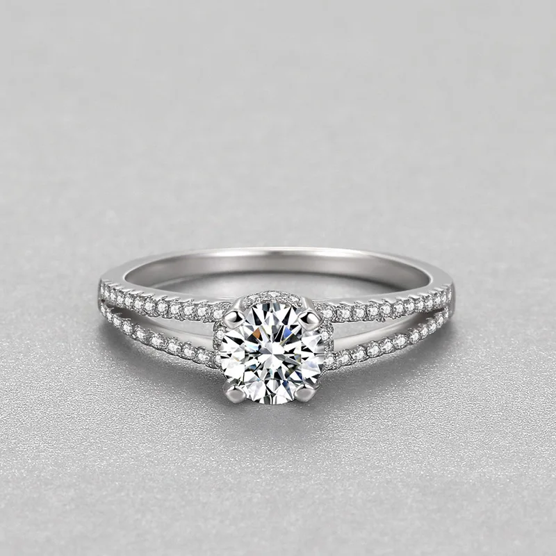 Fashion Mosang Stone Shape Jewelry Broken Diamond Surrounded Sterling Silver Wedding Ring, Silver color
Fashion Mosang Stone Shape Jewelry Broken Diamond Surrounded Sterling Silver Wedding Ring, Silver color