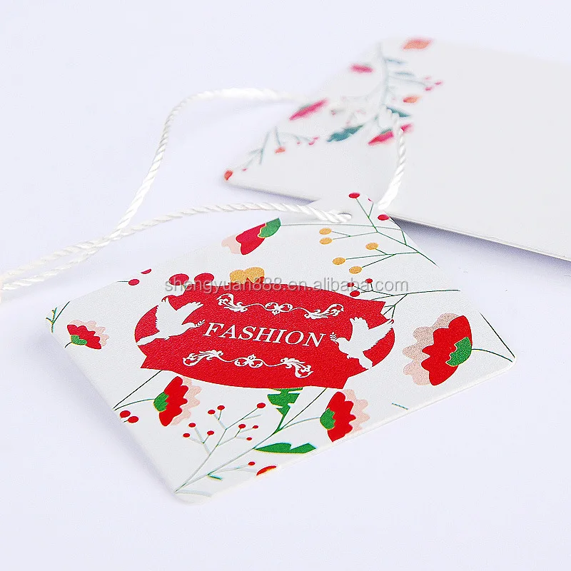 hang tag for dress printed logo clothing paper hangtags pvc