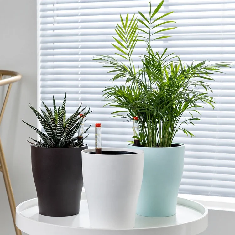 Classic Round Recycled Plastic Flower Pot Self Watering System Pot for Indoor Plants, Picture shows
Classic Round Recycled Plastic Flower Pot Self Watering System Pot for Indoor Plants, Picture shows