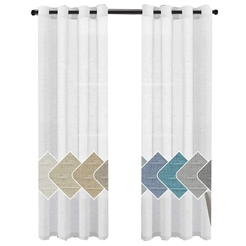 decoration ready made drapes and window curtain sheer fabric