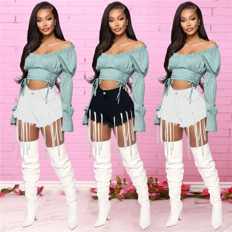 MISSMOEN Good Quality With Zip Fly Bandage Fashion Women Clothing Denim Shorts Jeans Pants Women
MISSMOEN Good Quality With Zip Fly Bandage Fashion Women Clothing Denim Shorts Jeans Pants Women