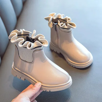 Hot Selling Fashion Trendy High Quality British Autumn Winter Children's Girls Kids Boots, Beige/black
Hot Selling Fashion Trendy High Quality British Autumn Winter Children's Girls Kids Boots, Beige/black