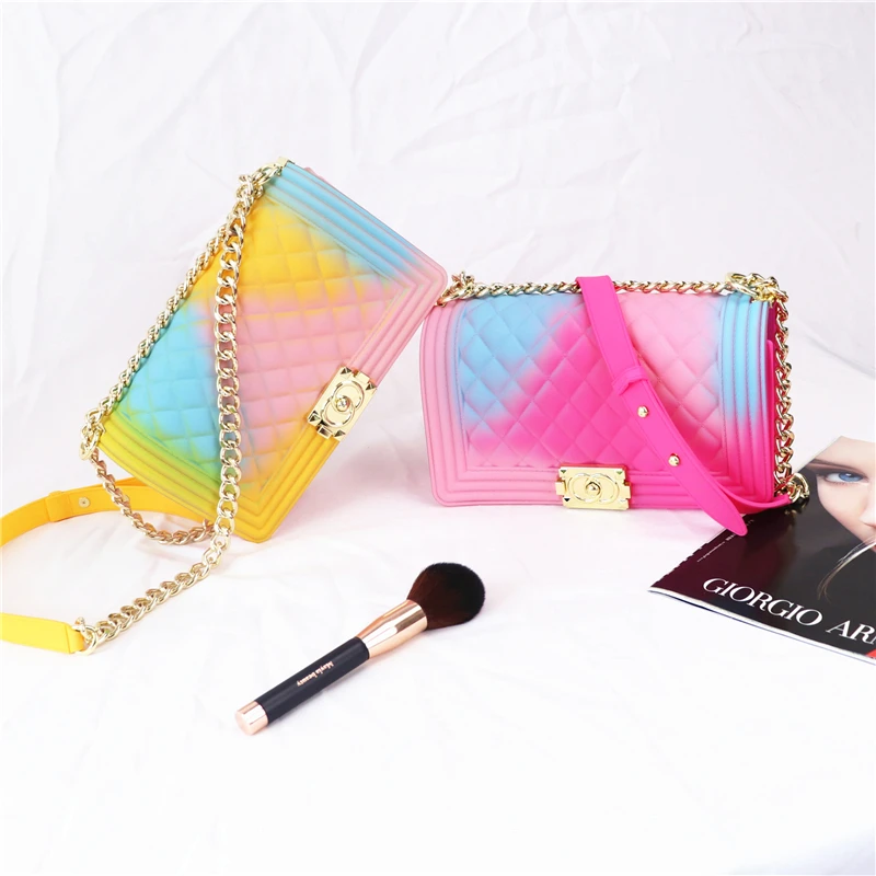 Women Jelly bags purses and handbags Designer wholesale rainbow bag jelly candy purse and shoulder handbags for women, Picture
Women Jelly bags purses and handbags Designer wholesale rainbow bag jelly candy purse and shoulder handbags for women, Picture