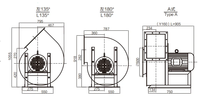 Inlet Forward Centrifugal Fan, 120mm, C6-46-8C, 15kw - detail 4