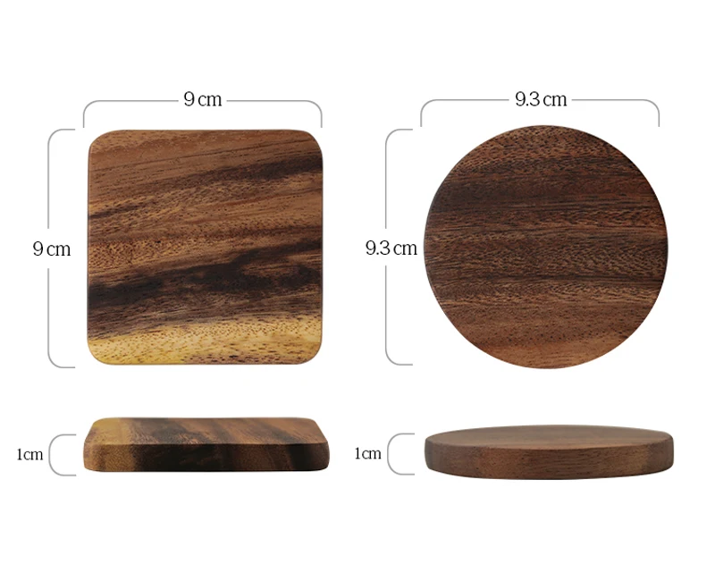 European Style Insulation Non-slip Square Round Custom Acacia Tea Wood Coaster For Tableware, Natural wood color
European Style Insulation Non-slip Square Round Custom Acacia Tea Wood Coaster For Tableware, Natural wood color