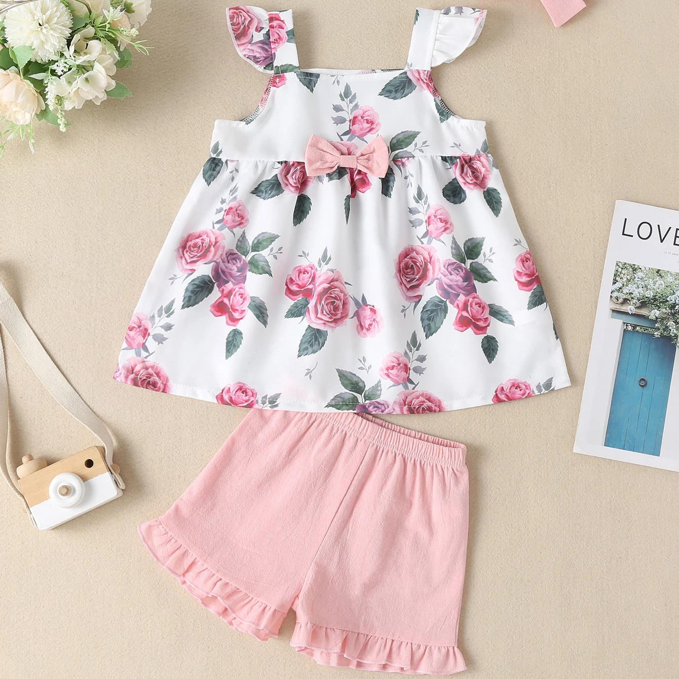 Wholesale Baby Girl Outfit Sets Sling Printed Ruffle Top+shorts+waistband Spring Kids Clothes Girl Summer Clothing
Wholesale Baby Girl Outfit Sets Sling Printed Ruffle Top+shorts+waistband Spring Kids Clothes Girl Summer Clothing