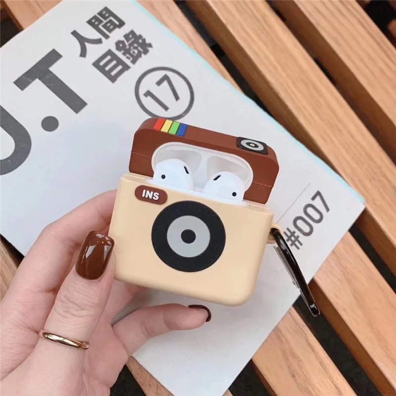 3D Instagram camera case for Apple airpods 1 2 funny ins pattern cover soft Anti-fall earphone protect box keychian Accessories
3D Instagram camera case for Apple airpods 1 2 funny ins pattern cover soft Anti-fall earphone protect box keychian Accessories