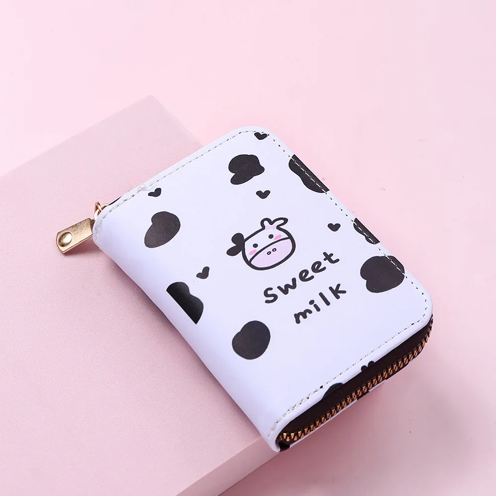 Wholesale cartoon cow short card bag zipper Ladies printing wallet multi-card student coin purse, Red
Wholesale cartoon cow short card bag zipper Ladies printing wallet multi-card student coin purse, Red