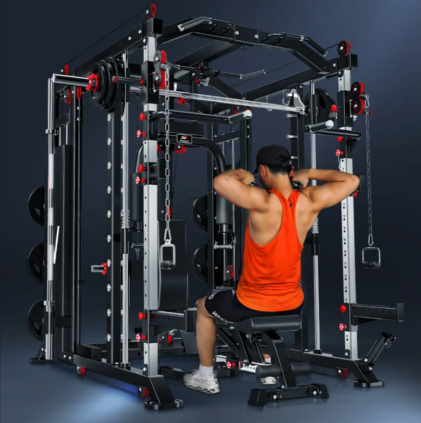 Luxury Smith machine comprehensive training device multi functional fitness equipment bird bench press squat
Luxury Smith machine comprehensive training device multi functional fitness equipment bird bench press squat