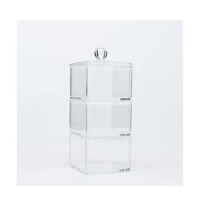 V39 Transparent Acrylic 3 Layers Can Be Stacked Small Storage Box Jewelry Cosmetic Cotton Swab Desktop PS Plastic Storage Box
V39 Transparent Acrylic 3 Layers Can Be Stacked Small Storage Box Jewelry Cosmetic Cotton Swab Desktop PS Plastic Storage Box