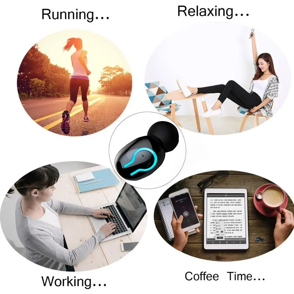 Q66 TWS Bluetooth 5.0 Headphones 6000mAh Charging Box LED Display Stereo Wireless Earphones With Power Bank Features For phone - ANKUX.COM
