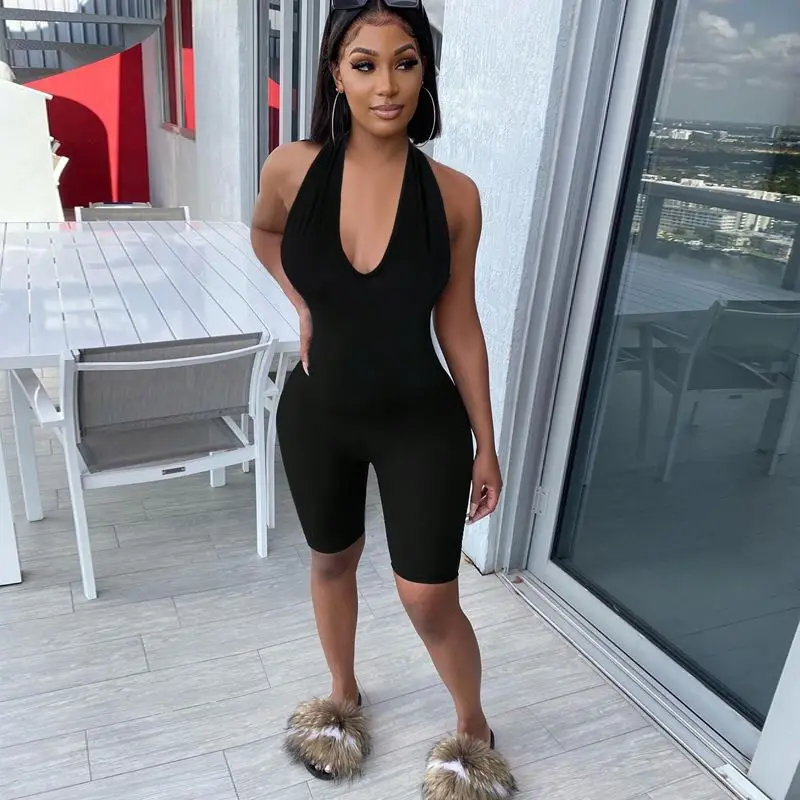 2021 New Summer Fashion Women Casual V-Neck Sleeveless Slim Short Pants Solid Romper Jumpsuit bobysuits
2021 New Summer Fashion Women Casual V-Neck Sleeveless Slim Short Pants Solid Romper Jumpsuit bobysuits