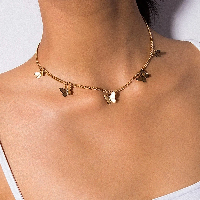 New Arrival Trendy Shining Butterfly Gold Chain Charm Pendant Necklace Butterfly Choker Pendant Necklace for Women
New Arrival Trendy Shining Butterfly Gold Chain Charm Pendant Necklace Butterfly Choker Pendant Necklace for Women