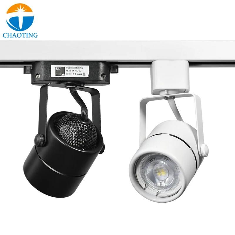 

Wholesale Price GU10 MR16 Track Light Housing Lamp Fixture LED 5W 7W 9W Spot Adjustable Easy Replacement GU10 Holder Track Light