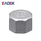 304 Cap Connector Stainless 1/8 Inch To 4 Inches SS 304 316 Casting Female Thread Connector Stainless Steel Hex Cap