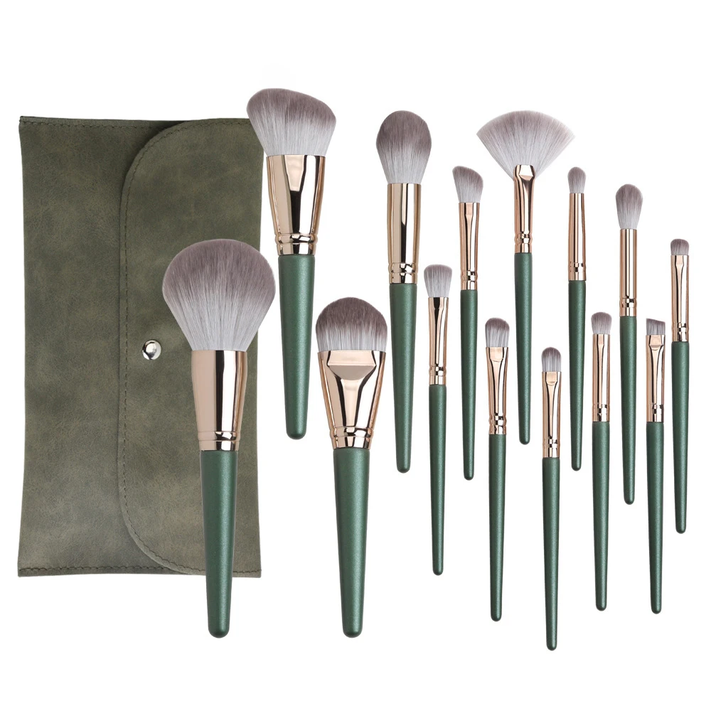 Beaumaker New Custom Logo Green Makeup Brush Set with bag 14PCS Vegan Makeup Brushes Full Set Brush Set for Makeup Beauty
Beaumaker New Custom Logo Green Makeup Brush Set with bag 14PCS Vegan Makeup Brushes Full Set Brush Set for Makeup Beauty