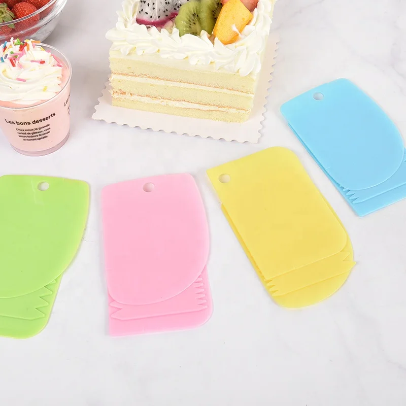 Plastic Scrapers set of 3 including Pastry Cutter Butter Scraper Cream Spreader for home baking
Plastic Scrapers set of 3 including Pastry Cutter Butter Scraper Cream Spreader for home baking