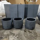 Pot For Round Cylinder Table Concrete Plant Pot With Fiber Glass For Home Decoration