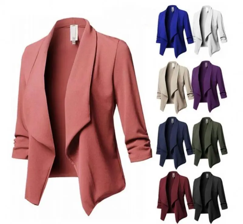 Wholesale Women Girls Fashion Cardigan Jackets Long Sleeve Turn-down Collar Plus Size Business Suit Casual Graceful Coat Jacket
Wholesale Women Girls Fashion Cardigan Jackets Long Sleeve Turn-down Collar Plus Size Business Suit Casual Graceful Coat Jacket