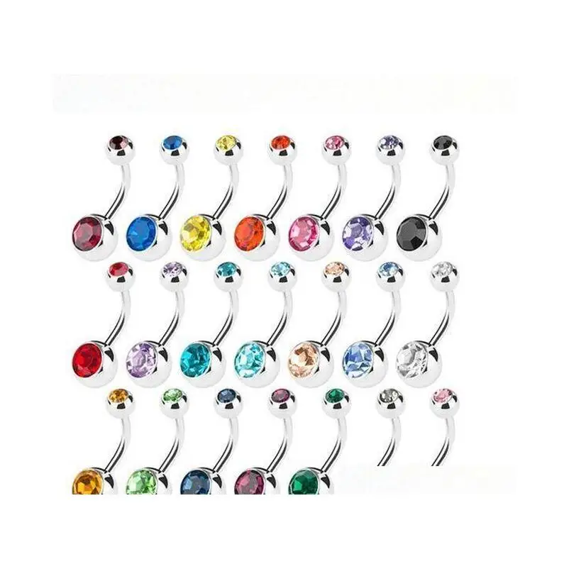 New Stainless Steel belly button rings Navel Rings Crystal Rhinestone Body Piercing bars Jewlery for women's bikini fashion Jewe
New Stainless Steel belly button rings Navel Rings Crystal Rhinestone Body Piercing bars Jewlery for women's bikini fashion Jewe