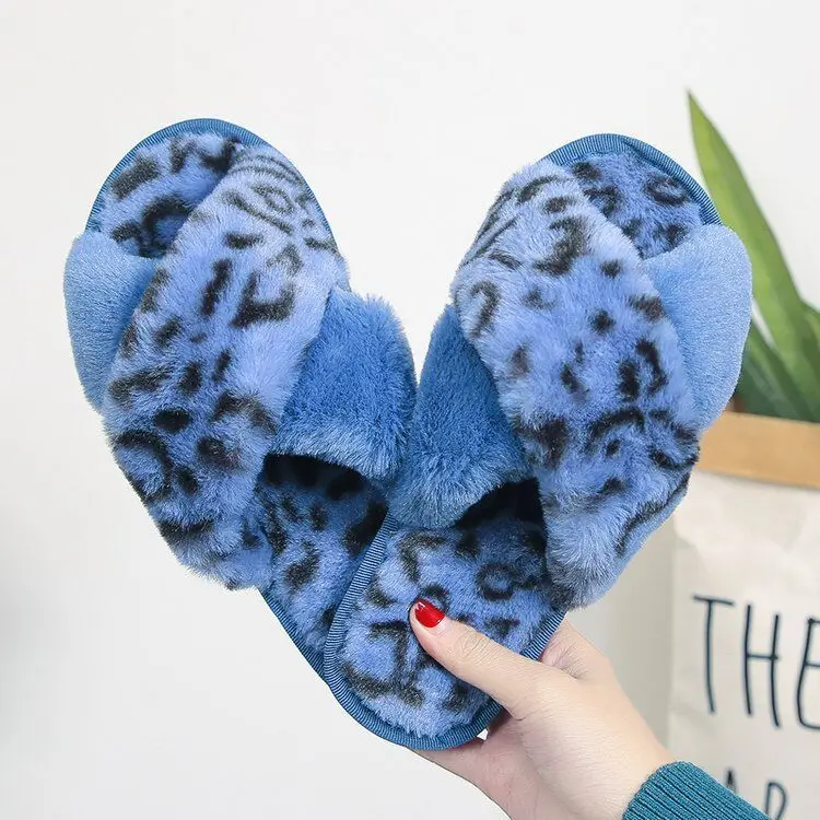 Leopard Slippers Warm Faux Fur Ladies Cross Soft Plush Furry Female Open Toe Slides, Black,white,pink,green
Leopard Slippers Warm Faux Fur Ladies Cross Soft Plush Furry Female Open Toe Slides, Black,white,pink,green