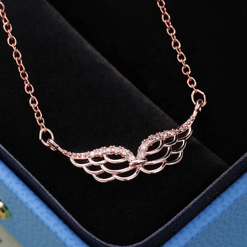 Fashion Women Necklace Wing Shaped Design Elegant Female Accessories for Party Romantic Rose Gold Color Necklaces Jewelry, Picture shows
Fashion Women Necklace Wing Shaped Design Elegant Female Accessories for Party Romantic Rose Gold Color Necklaces Jewelry, Picture shows