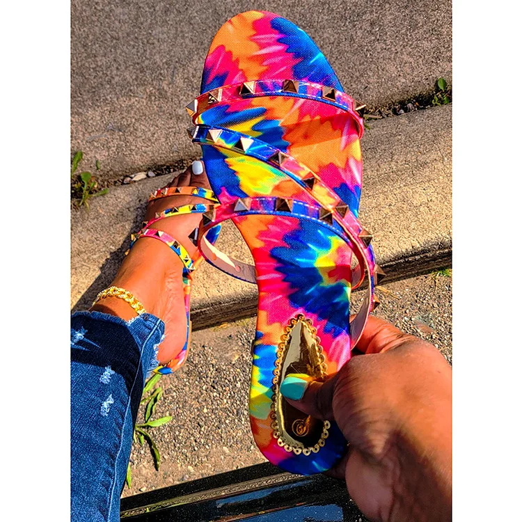 Women's Sandals 2021 New Colorful Flat Bottom Casual Shoes Ladies Plus Size Rivet Sandals, Picture
Women's Sandals 2021 New Colorful Flat Bottom Casual Shoes Ladies Plus Size Rivet Sandals, Picture