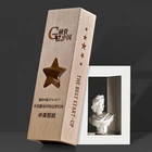 Art Double Sided Laser Engraving Art 5 Star Creative Solid Wood Medal Trophy
