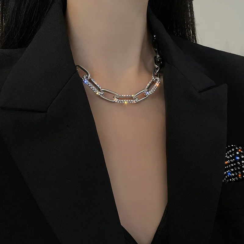 Punk Cuban Link Choker Necklace Collar Statement Hip Hop Big Chunky Aluminum Gold Color Thick Chain Necklace Women Jewelry, Gold,silver
Punk Cuban Link Choker Necklace Collar Statement Hip Hop Big Chunky Aluminum Gold Color Thick Chain Necklace Women Jewelry, Gold,silver