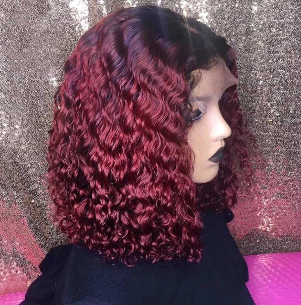 Factory Hot Sale High Quality Hair Lace Front Wigs Ombre 99J Red Hair Deep Curly Human Hair Wigs for Black Women
Factory Hot Sale High Quality Hair Lace Front Wigs Ombre 99J Red Hair Deep Curly Human Hair Wigs for Black Women