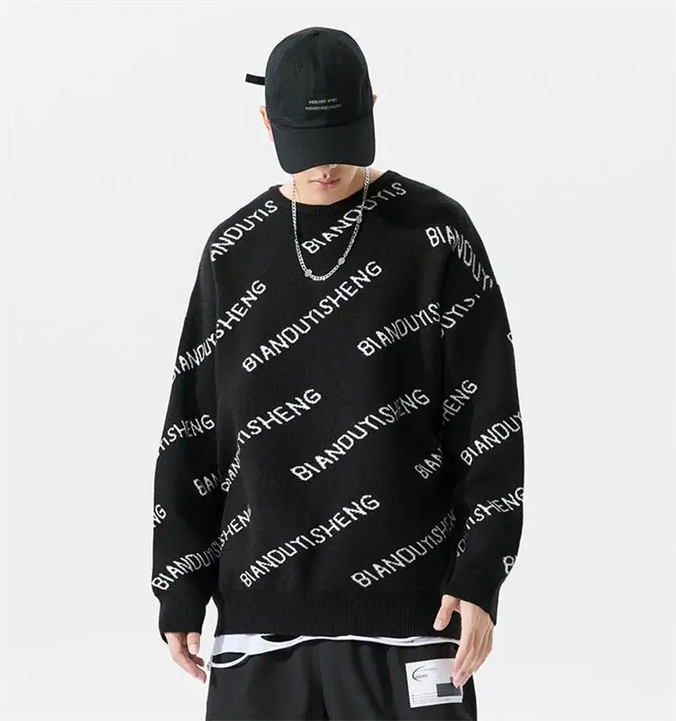 2022 men sweater tops knit clothing wholesale apparel autumn winter plus size casual letters round neck fashion sweater
2022 men sweater tops knit clothing wholesale apparel autumn winter plus size casual letters round neck fashion sweater