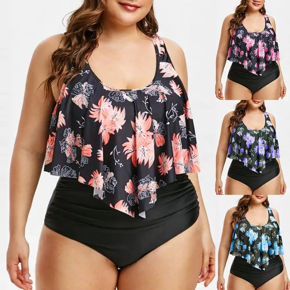 split sexy bikini high waist lotus leaf print Plus Size Swimwear Women Bathing Suit Swimsuit XXXXXL Maillot De Bain 
split sexy bikini high waist lotus leaf print Plus Size Swimwear Women Bathing Suit Swimsuit XXXXXL Maillot De Bain