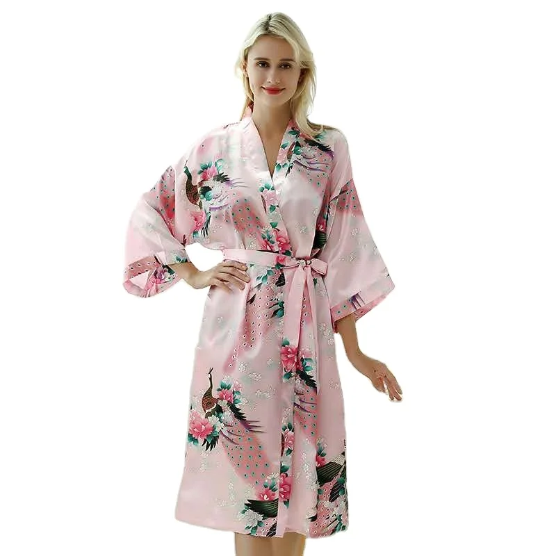Wholesale Luxurious Satin Silk Sexy Long Dresses Bath Robe Bathrobe For Women, Customized color
Wholesale Luxurious Satin Silk Sexy Long Dresses Bath Robe Bathrobe For Women, Customized color