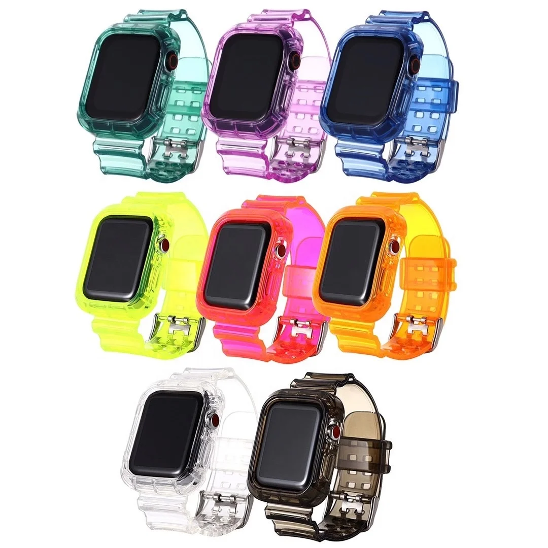 Clear Band Case for Apple Watch Series 5 4 3 2 1 Transparent for iWatch Strap 38 40 42 44mm Strap Bands
Clear Band Case for Apple Watch Series 5 4 3 2 1 Transparent for iWatch Strap 38 40 42 44mm Strap Bands