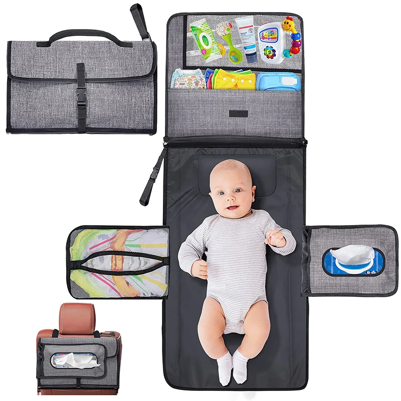 Large Capacity Printed Resuable Foldable Waterproof Portable Baby Travel Diaper Changing Mat, Grey
Large Capacity Printed Resuable Foldable Waterproof Portable Baby Travel Diaper Changing Mat, Grey