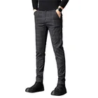 2019 OME latest trousers casual check pencil pants narrow trousers new style 2013 men casual pants trousers