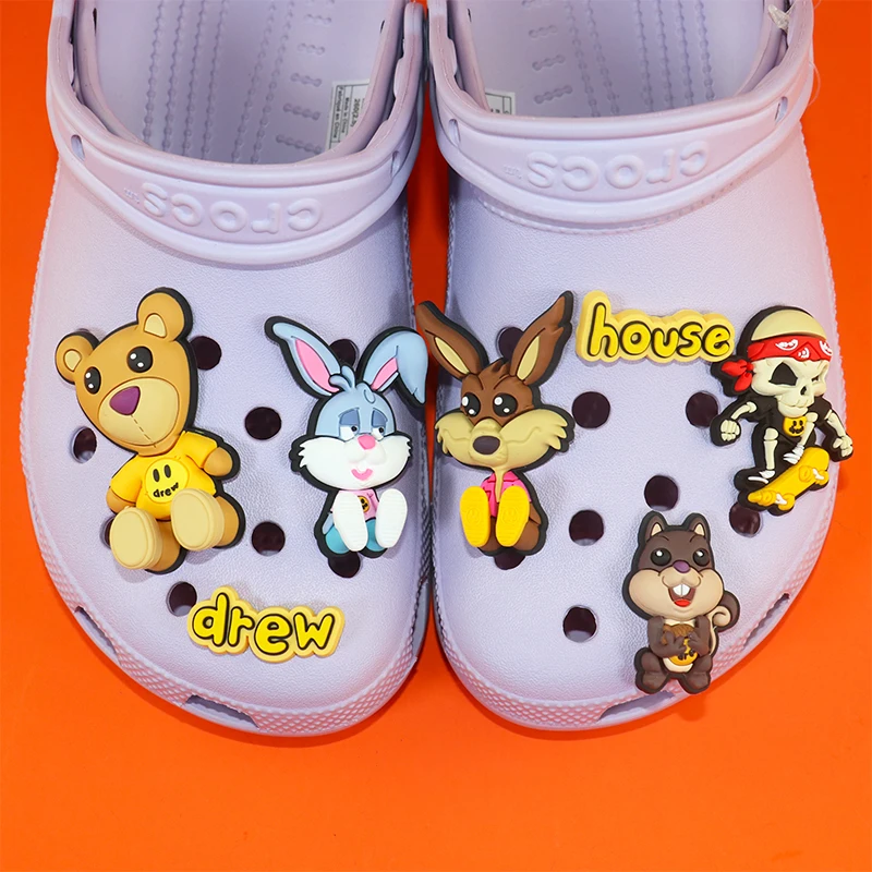 Shoe Decorations Original Drew house Shoe Charms PVC Clog Accessories Decorations Charm Buckle for Kids Party Gifts, Customized
Shoe Decorations Original Drew house Shoe Charms PVC Clog Accessories Decorations Charm Buckle for Kids Party Gifts, Customized